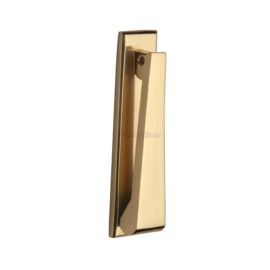 Heritage Brass Contemporary Slim Door Knocker, Polished Brass
