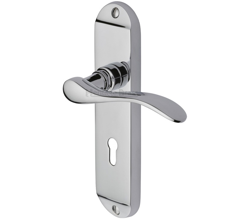 Heritage Brass Maya Polished Chrome Door Handles (sold In Pairs)