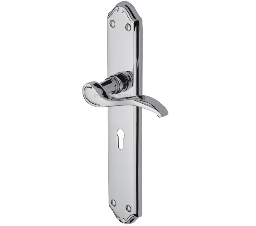 Heritage Brass Verona Long Polished Chrome Door Handles (sold In Pairs)