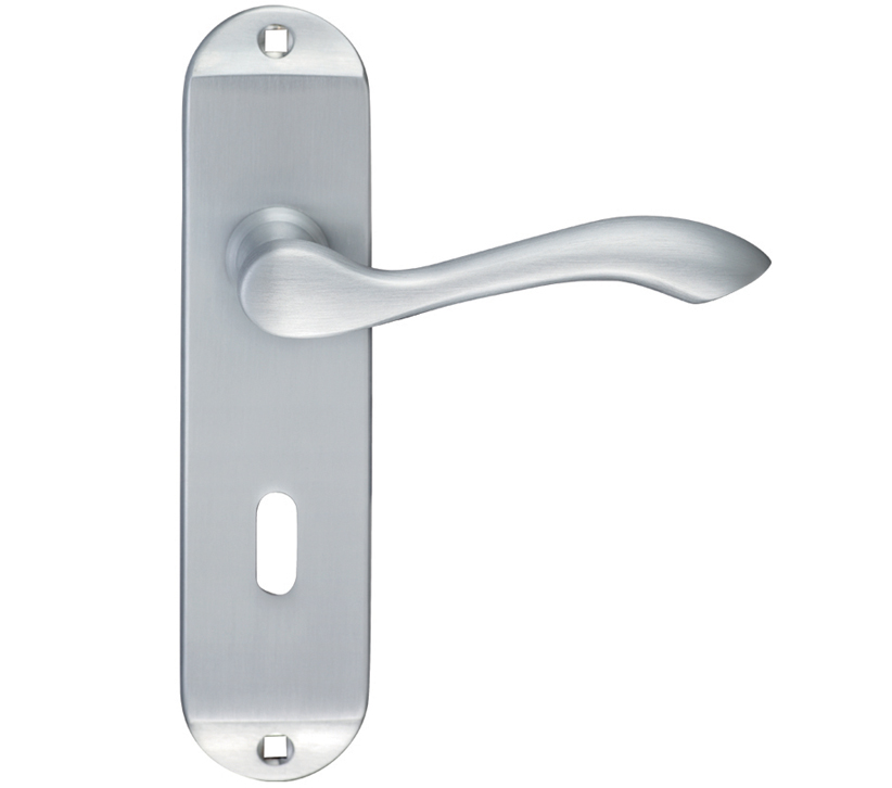 Zoo Hardware Project Range Arundel Door Handles On Backplate, Satin Chrome (sold In Pairs)