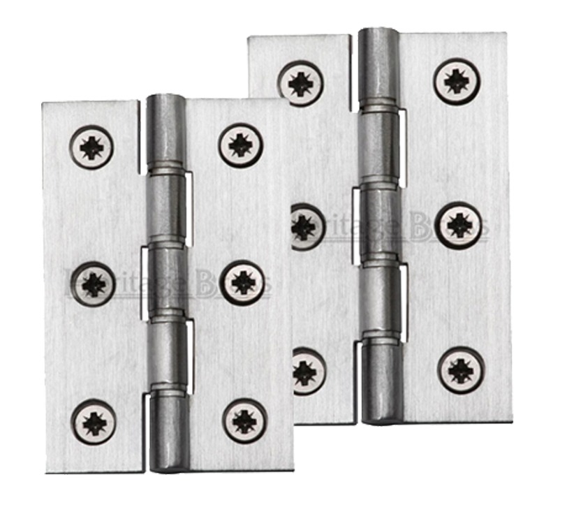 Heritage Brass 3 Inch Double Phosphor Washered Butt Hinges, Satin Chrome  (sold In Pairs)