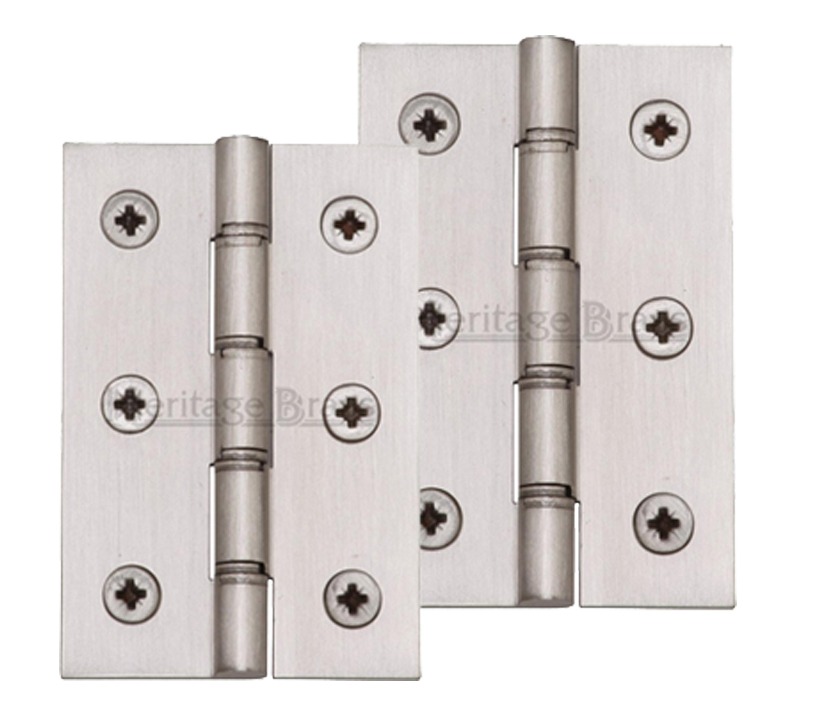 Heritage Brass 3 Inch Double Phosphor Washered Butt Hinges, Satin Nickel  (sold In Pairs)