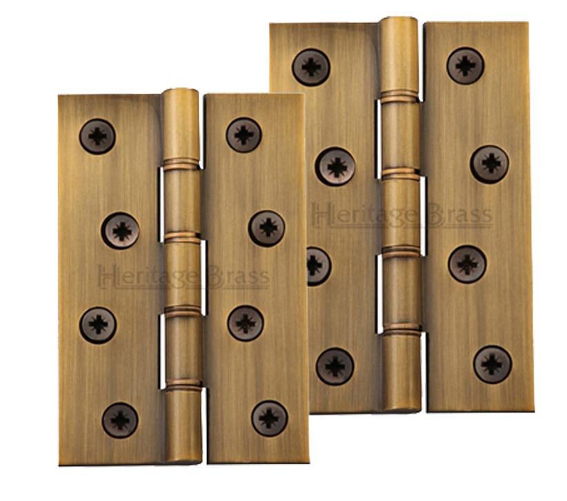Heritage Brass 4″ X 2 5/8″ Double Phosphor Washered Butt Hinges, Antique Brass  (sold In Pairs)