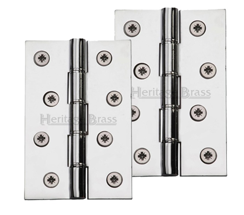 Heritage Brass 4″ X 2 5/8″ Double Phosphor Washered Butt Hinges, Polished Chrome  (sold In Pairs)