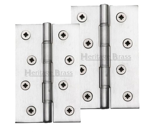 Heritage Brass 4" x 2 5/8" Double Phosphor Washered Butt Hinges, Satin Chrome (sold in pairs)
