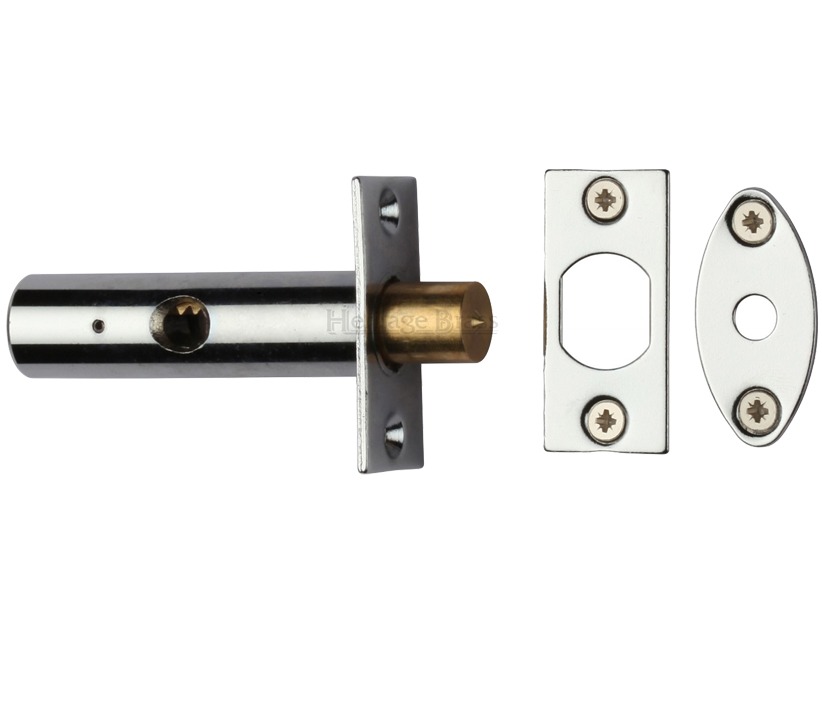 Heritage Brass Hex/rack Bolt Without Turn, Polished Chrome