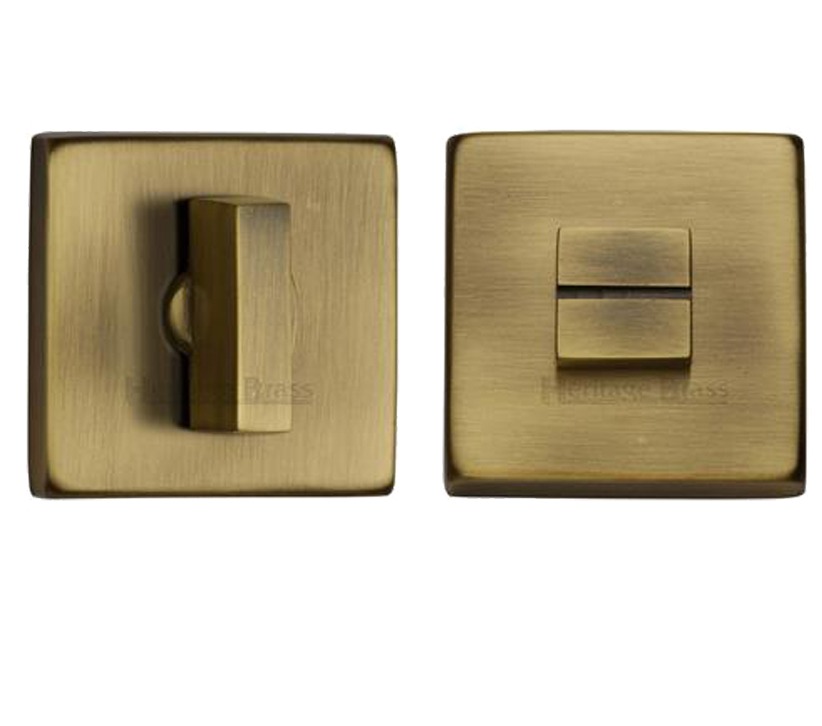 Heritage Brass Square 54mm X 54mm Turn & Release, Antique Brass