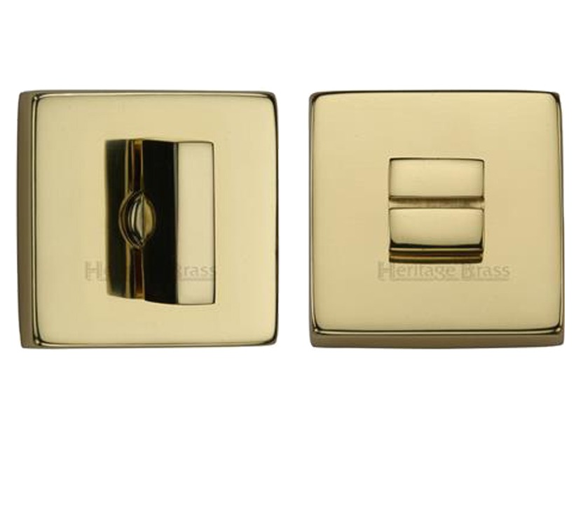 Heritage Brass Square 54mm X 54mm Turn & Release, Polished Brass