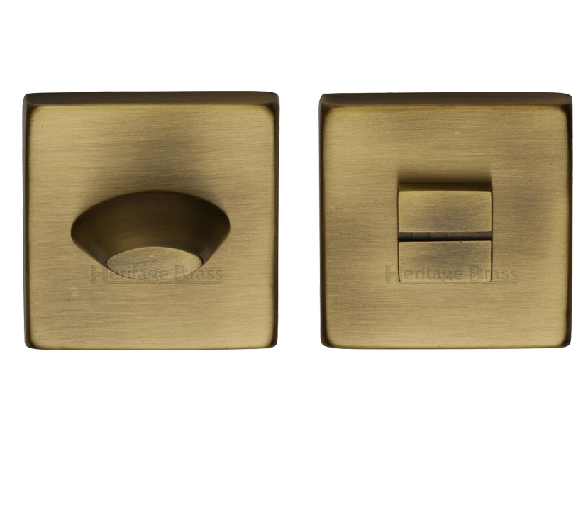 Heritage Brass Square 54mm X 54mm Turn & Release, Antique Brass