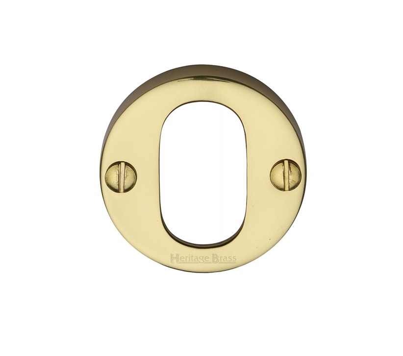 Heritage Brass Oval Profile Key Escutcheon, Polished Brass