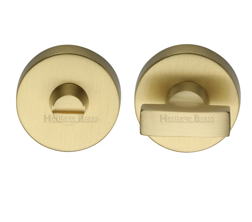 Heritage Brass Round 35mm Diameter Turn & Release, Satin Bronze