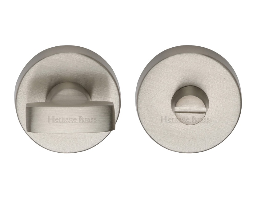Heritage Brass Round 35mm Diameter Turn & Release, Satin Nickel
