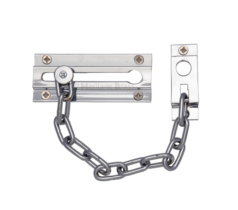 Heritage Brass Door Chain (100mm), Polished Chrome
