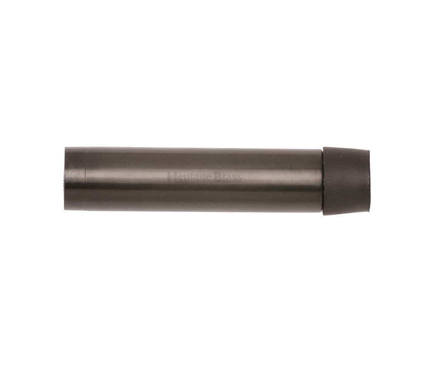 Heritage Brass Cylinder Wall Mounted Door Stop Without Rose (75mm Or 87mm), Matt Bronze