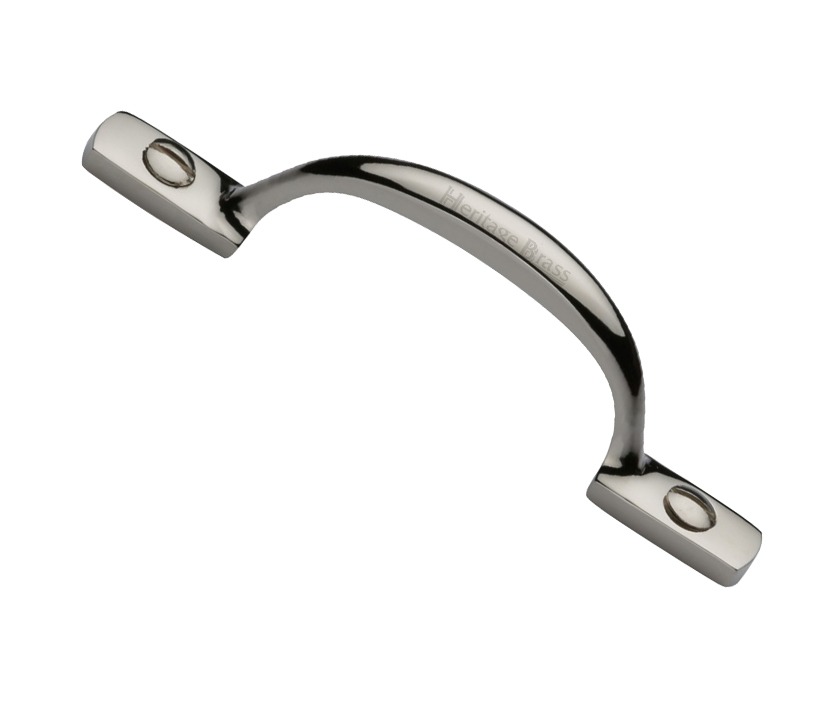 Heritage Brass Shaker Style Window/cabinet Pull Handle  (102mm Or 152mm), Polished Nickel