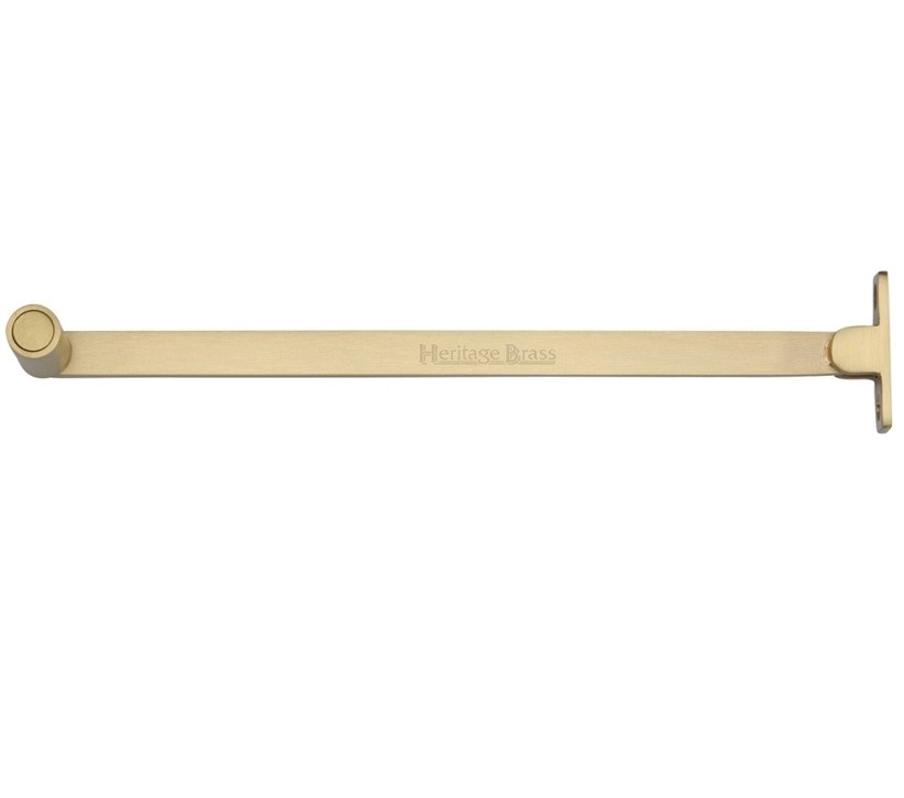 Heritage Brass Roller Arm Design Castement Stay (6″ Or 10″), Satin Brass – V1119-sb