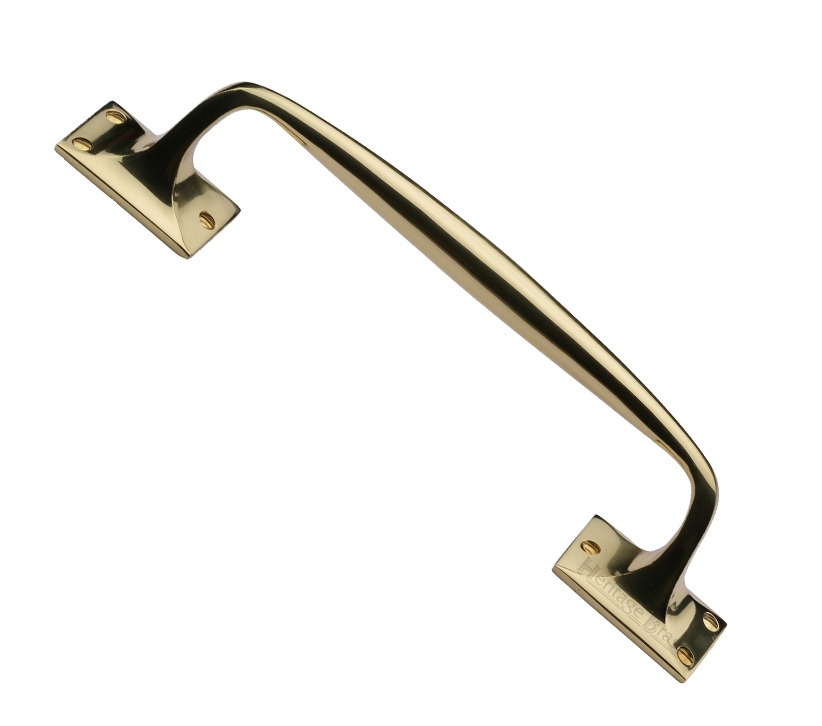 Heritage Brass Cranked Pull Handle, Polished Brass