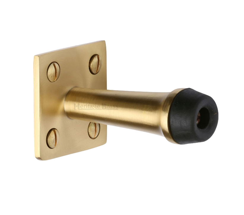 Heritage Brass Wall Mounted Door Stop (64mm Or 76mm), Satin Brass