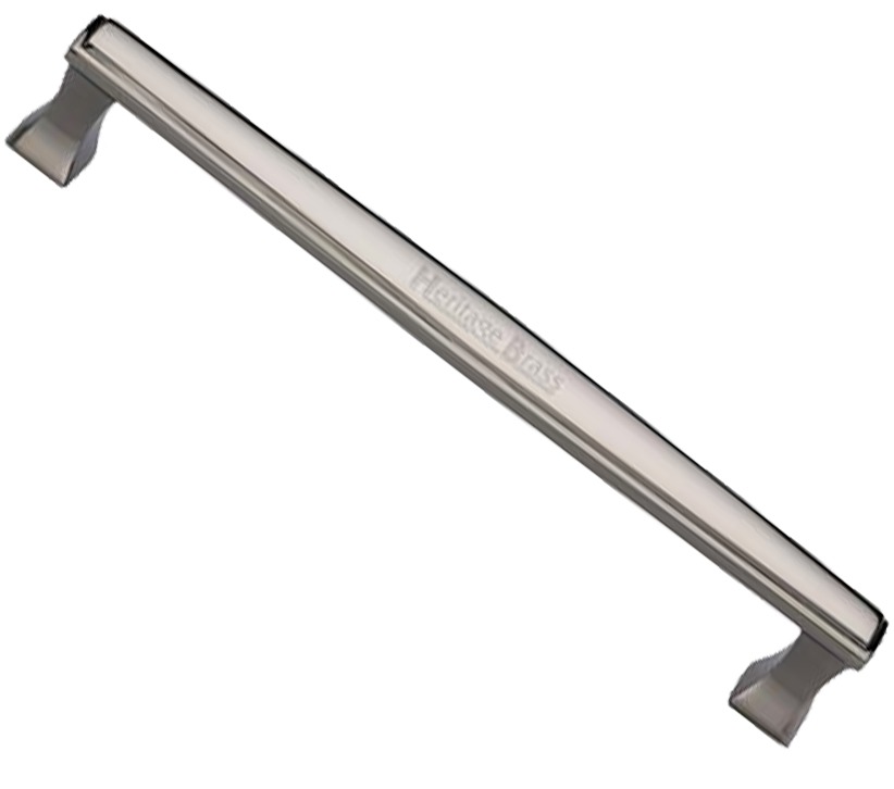 Heritage Brass Deco, Art Deco Style Pull Handles (279mm Or 432mm C/c), Polished Nickel –