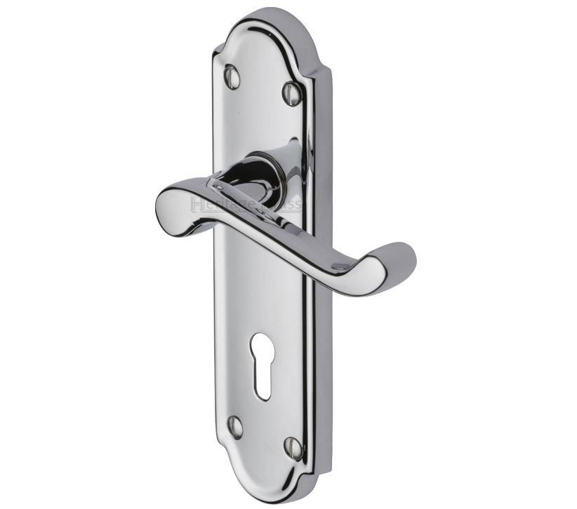 Heritage Brass Meridian Polished Chrome Door Handles (sold In Pairs)