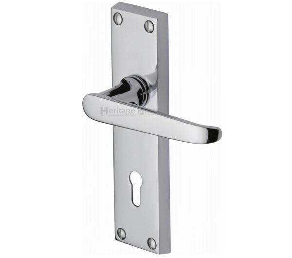 Heritage Brass Victoria Polished Chrome Door Handles (sold in pairs)