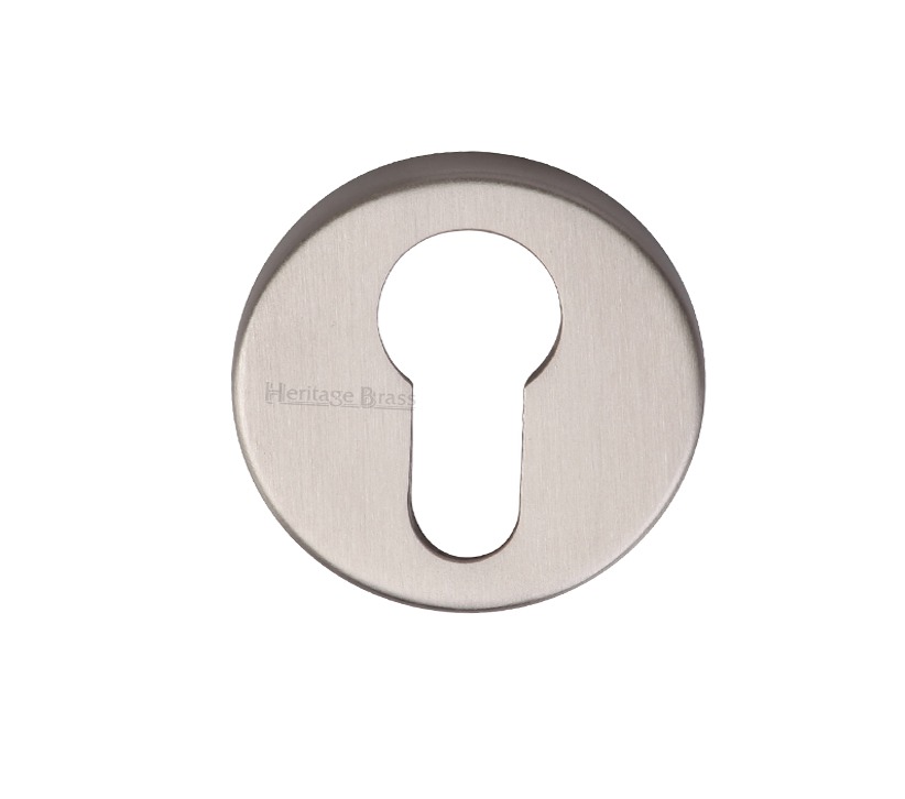 Heritage Brass Euro Profile Key Escutcheon, Satin Nickel
