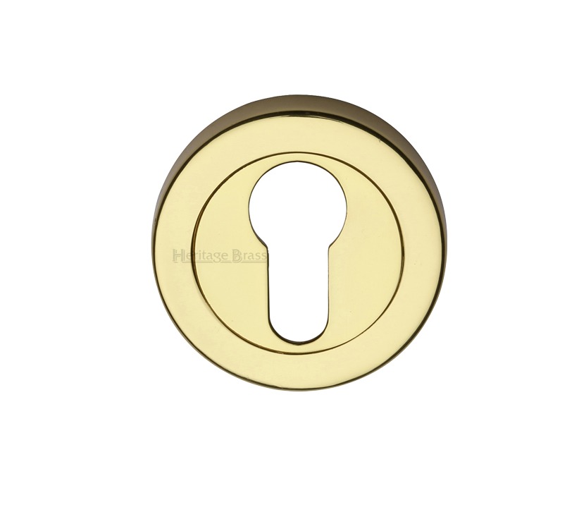 Heritage Brass Euro Profile Key Escutcheon, Polished Brass