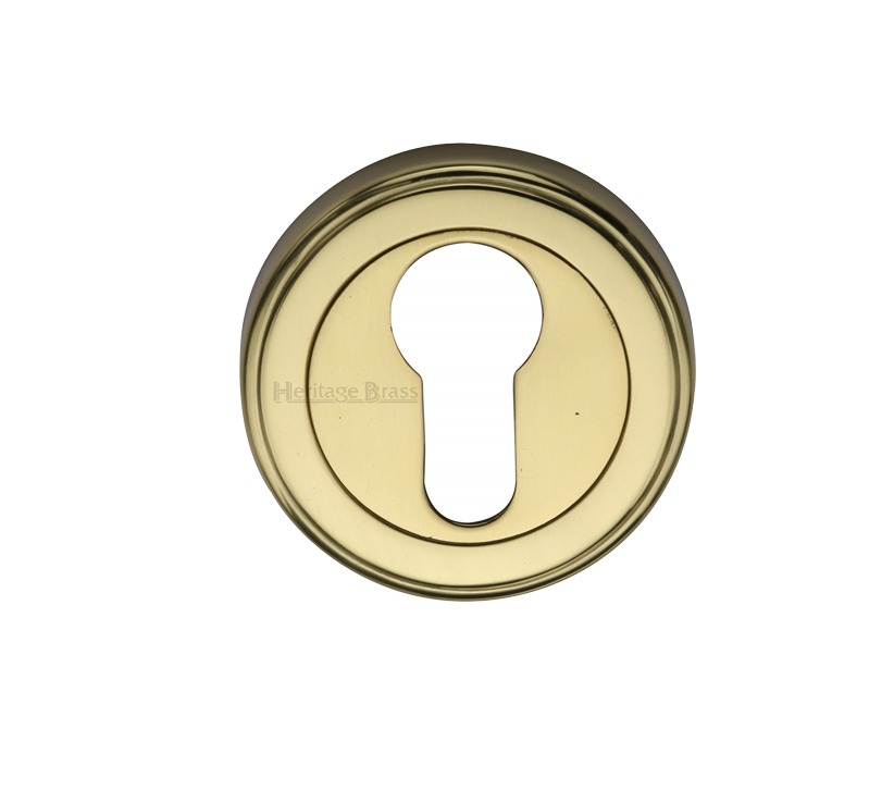 Heritage Brass Euro Profile Key Escutcheon, Polished Brass