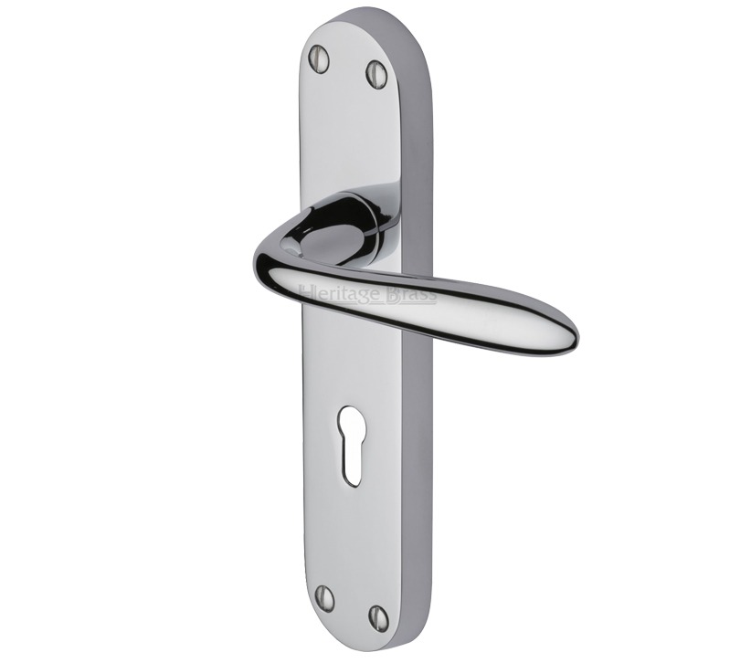Heritage Brass Sutton Polished Chrome Door Handles (sold In Pairs)