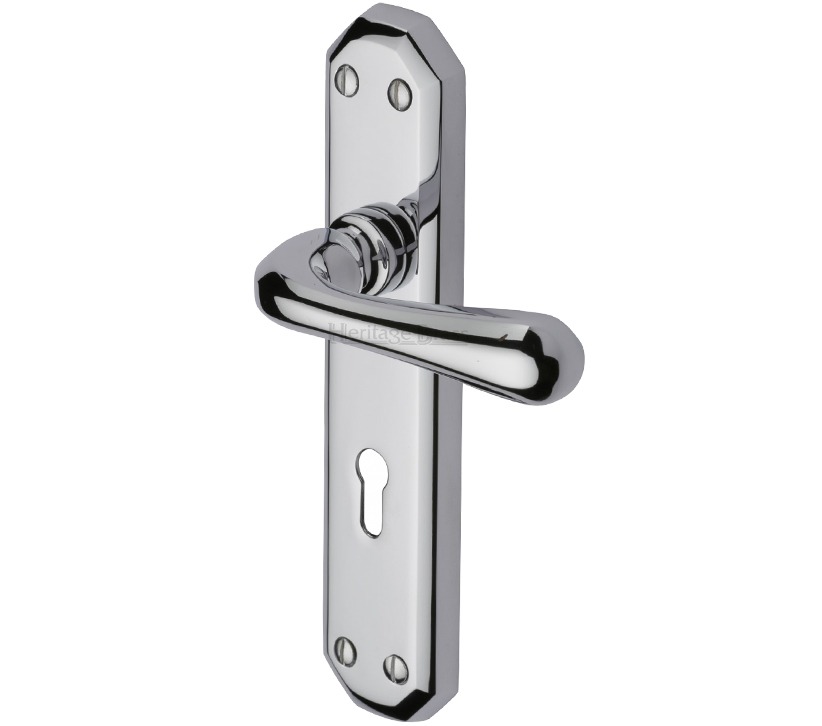 Heritage Brass Charlbury Polished Chrome Door Handles(sold In Pairs)