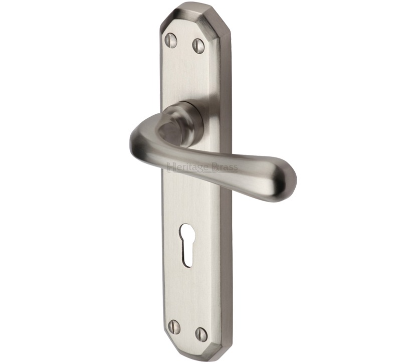 Heritage Brass Charlbury Satin Nickel Door Handles – V7050-sn (sold In Pairs)