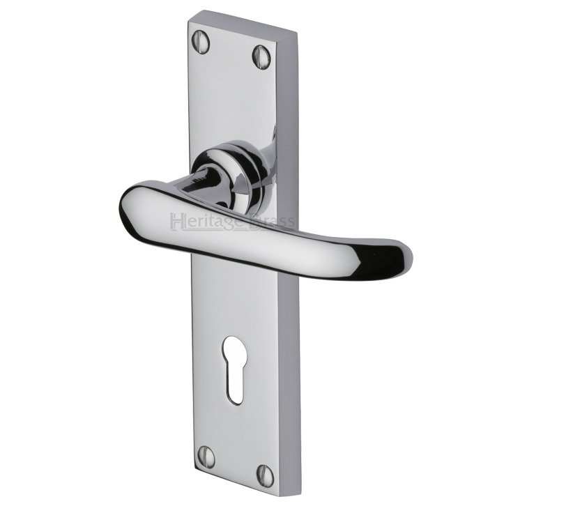 Heritage Brass Windsor Polished Chrome Door Handle(sold In Pairs)