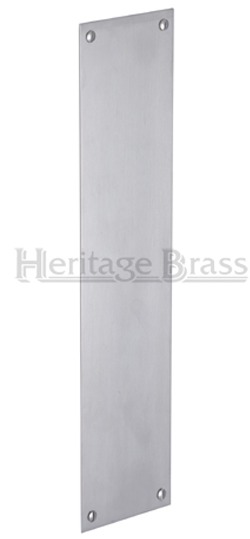 Heritage Brass Flat Fingerplate (305mm X 76mm), Satin Chrome Finish