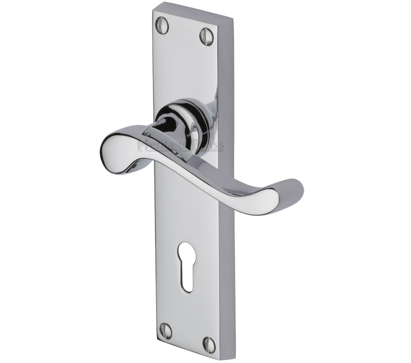 Heritage Brass Bedford Polished Chrome Door Handles (sold In Pairs)