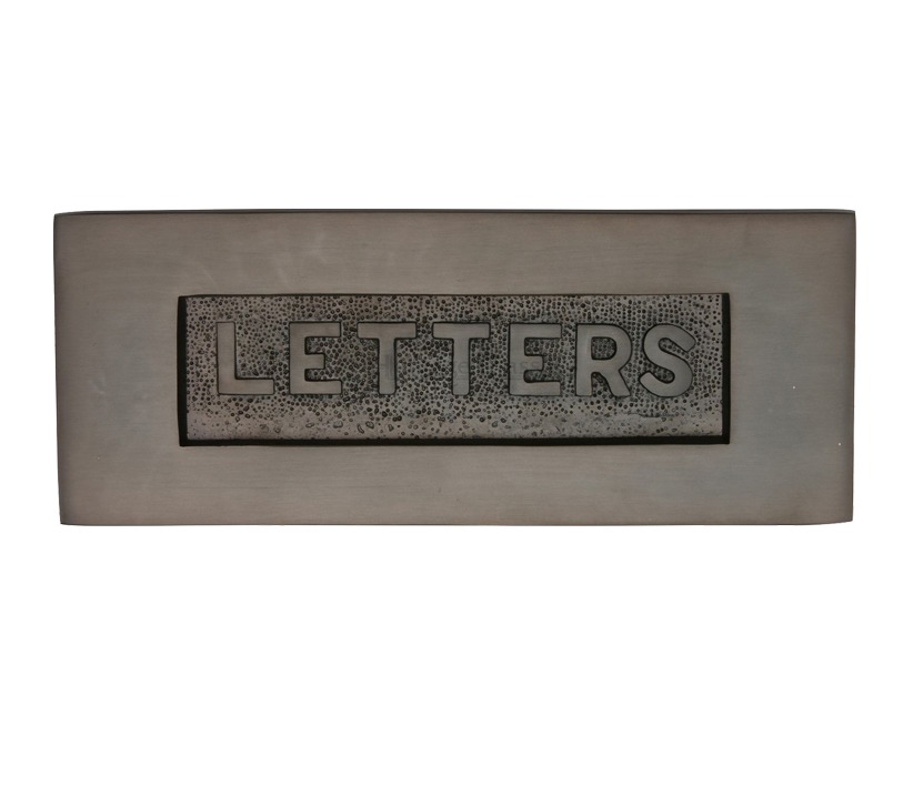 Heritage Brass Letters Embossed Letter Plate (254mm X 101mm), Matt Bronze