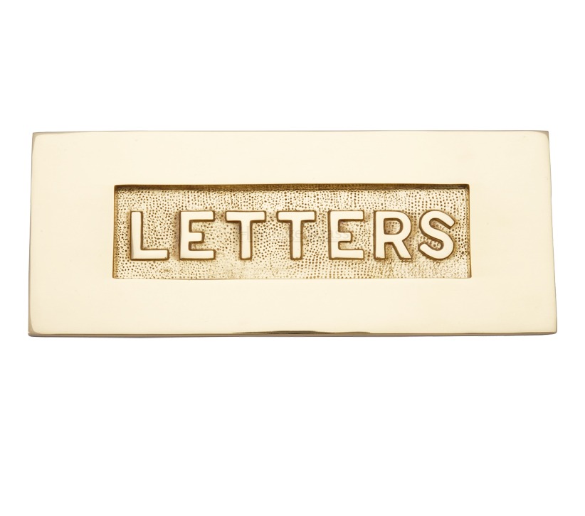 Heritage Brass Letters Embossed Letter Plate (254mm X 101mm), Polished Brass