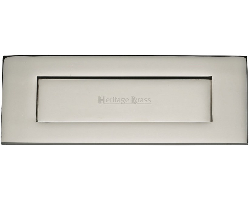 Heritage Brass Letter Plate (various Sizes), Polished Nickel