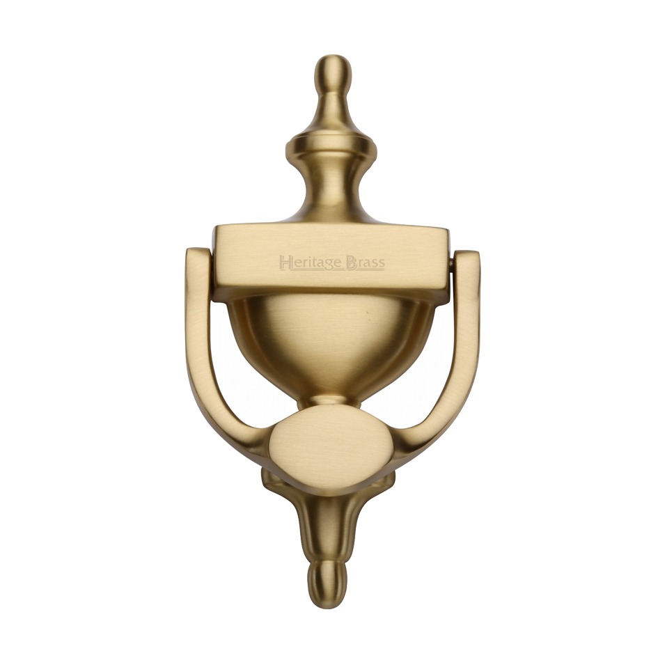 Heritage Brass Urn Door Knocker (small Or Large), Satin Brass