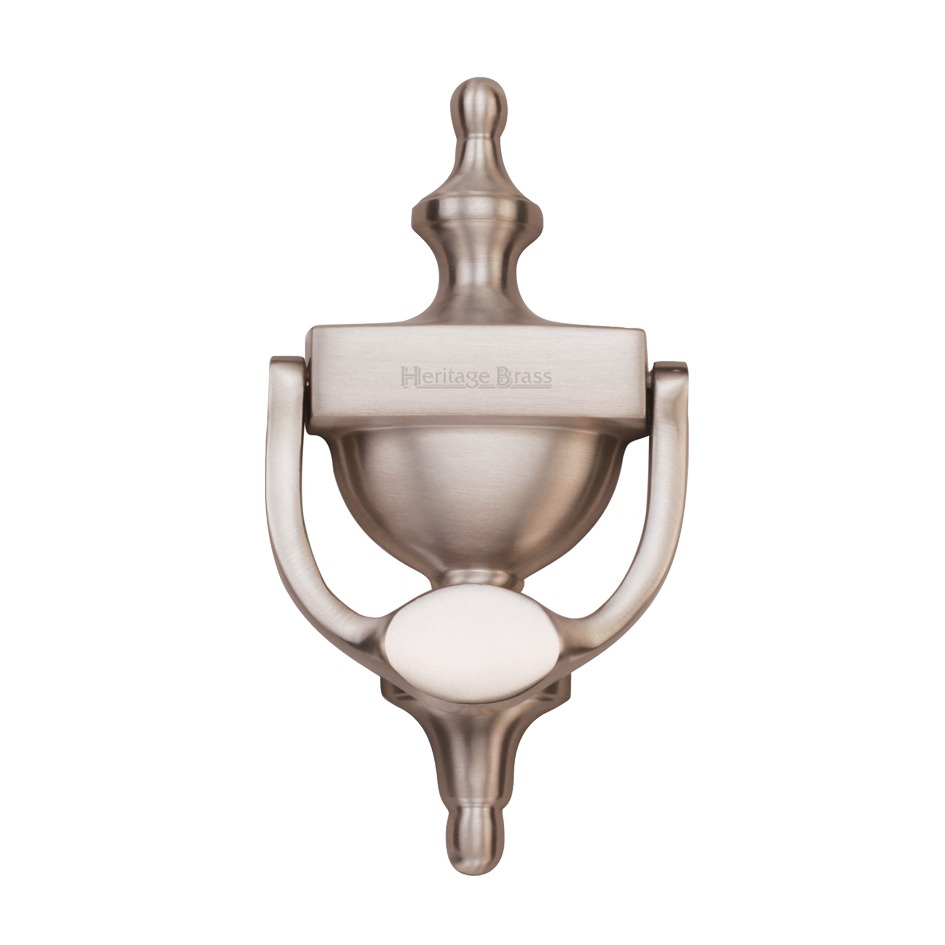 Heritage Brass Urn Door Knocker (small Or Large), Satin Nickel