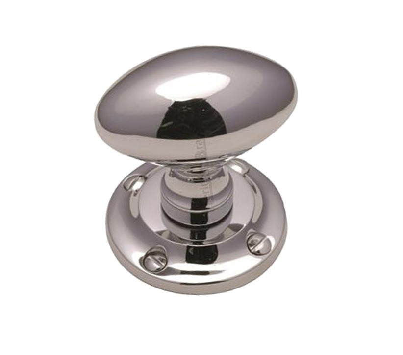 Heritage Brass Suffolk Mortice Door Knobs, Polished Chrome (sold In Pairs)