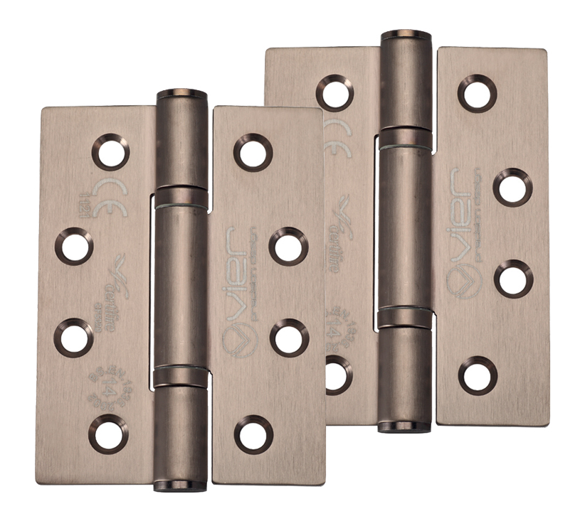 Zoo Hardware Vier Precision 4 Inch Grade 14 High Performance Hinge, Pvd Stainless Bronze  (sold In Pairs)