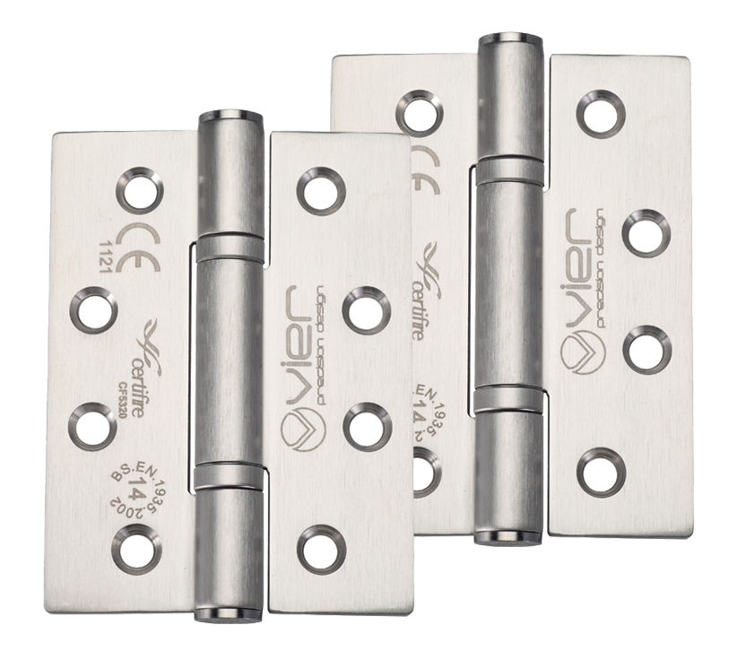 Zoo Hardware Vier Precision 4 Inch Grade 14 High Performance Hinge, Satin Stainless Steel  (sold In Pairs)