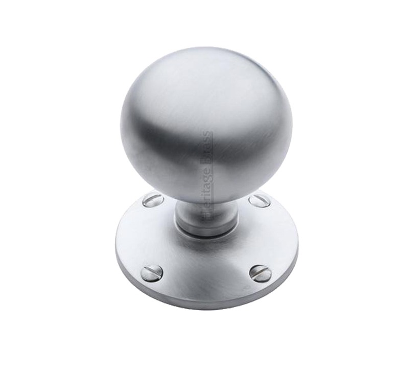 Heritage Brass Westminster Mortice Door Knobs, Satin Chrome (sold In Pairs)