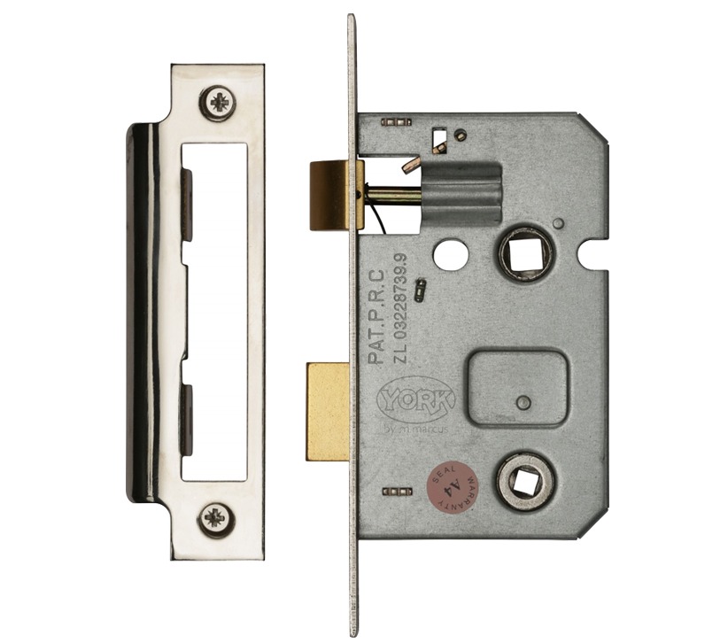 Heritage Brass Bathroom Locks, Chrome/nickel – 64mm