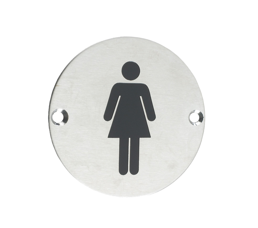 Zoo Hardware Zss Door Sign – Female Sex Symbol, Satin Stainless Steel