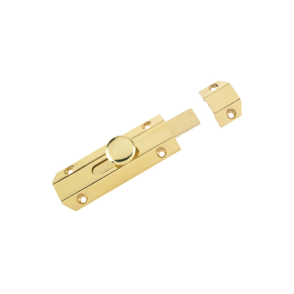 Zoo Hardware Surface Bolts (102mm, 150mm Or 202mm), Polished Brass