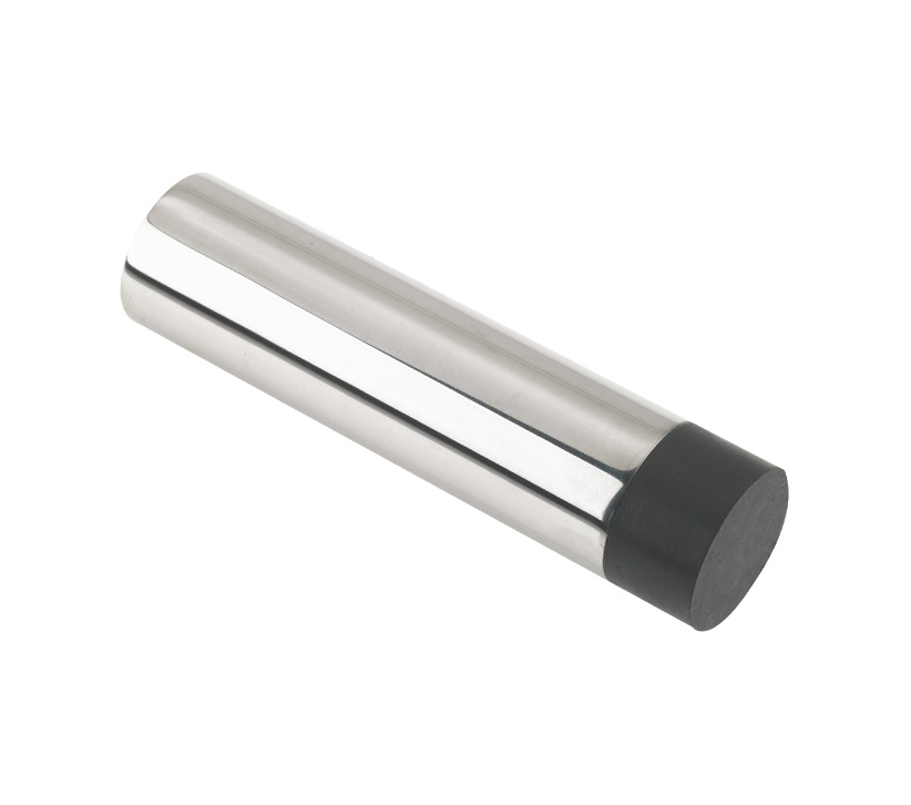 Zoo Hardware Zas Cylinder Door Stop Without Rose (75mm Length – 19mm Diameter), Polished Stainless Steel