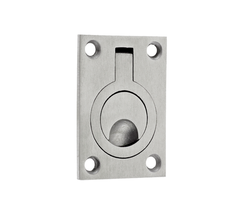 Zoo Hardware Zas Flush Ring Pulls (44mm X 62mm Or 38mm X 48mm), Satin Stainless Steel