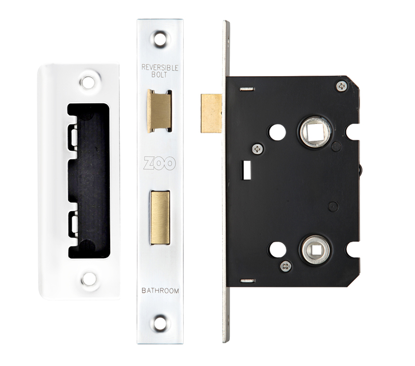 Zoo Hardware Contract Bathroom Lock (64mm Or 76mm), Polished Stainless Steel