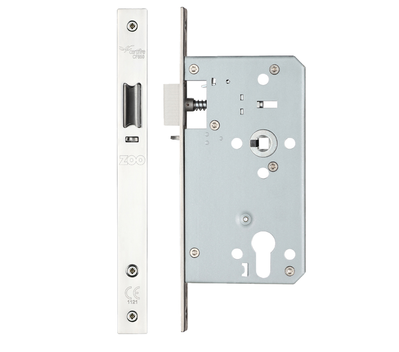 Zoo Vier 72mm Night Latch, Stainless – 60mm Backset